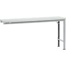 Table d'extension UNIVERSAL Spezial Manuflex, 1750 x 800 mm, mélaminé gris clair, argenté