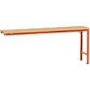 Table d'extension UNIVERSAL Spezial Manuflex, 2000 x 800 mm, multiplex nature, orangé rouge