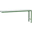 Table d'extension UNIVERSAL Spezial Manuflex, 2000 x 800 mm, plastique gris clair, vert réséda