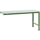 Table d'extension UNIVERSAL Spezial Manuflex, plateau en plastique, 1750 x 1000, vert réséda