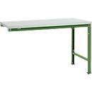 Table d'extension UNIVERSAL Spezial Manuflex, plateau mélaminé, 1500 x 1000, vert réséda