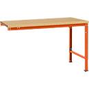 Table d'extension UNIVERSAL Spezial Manuflex, plateau multiplex, 1500 x 1000, orangé rouge