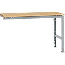 Table d'extension UNIVERSAL Standard Manuflex, 1500 x 800 mm, multiplex nature, argenté