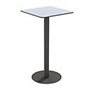 Table d'extérieur Paperflow Cross, carrée, pied assiette, L 600 x P 600 x H 1100 mm, gris/noir mat