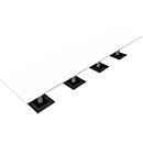 Table de réunion Quandos, colonne alu carrée, plateaux 25 mm