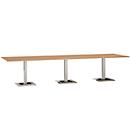 Table de réunion Quandos 3 segments, l. 3500 x P 1000 mm, merisier Romana