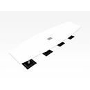 Table de réunion Quandos 4 segments, avec 2 Netbox, l. 4500 x P 1000 mm, blanc