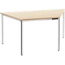 Table de réunion, trapèze 1600 x 800 mm, coloris érable