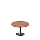 Table de réunion X-TIME-WORK, rond, 1200 x H 740 mm, coloris noix Canaletto/blanc
