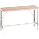 Table de travail Bott verso, jusqu'à 600 kg, L 1500 x H 930 x P 600 mm, hêtre multiplex, acier, gris