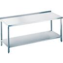Table de travail en inox avec plateau au niveau du sol, 850 x 700 x 1600 mm