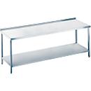 Table de travail en inox avec plateau au niveau du sol, 850 x 700 x 1800 mm