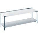 Table de travail en inox avec plateau au niveau du sol, 850 x 700 x 2000 mm