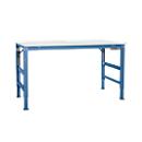 Table de travail Ergo, dispositif électrohydraulique, plateau mélaminé, 1750 x 800 mm, bleu brillant
