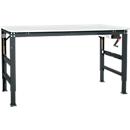 Table de travail Ergo K, avec manivelle, 1750 x 800 mm, Plateau de table coloris PVC, anthracite