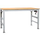 Table de travail Ergo K, avec manivelle, 1750 x 800 mm, plateau multiplex, argenté