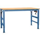 Table de travail Ergo K, avec manivelle, 1750 x 800 mm, plateau multiplex, bleu brillant