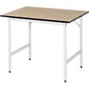 Table de travail - plateau MDF - l. 1000 x P 800 x H 800-850 mm - hêtre