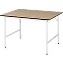 Table de travail - plateau MDF - l. 1250 x P 1000 x H 800-850 mm - hêtre