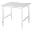 Table de travail, plateau mélaminé, l. 1000 x P 1000 x H 760-1080 mm