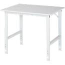 Table de travail, plateau mélaminé, l. 1000 x P 800 x H 760-1080 mm