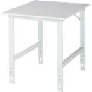 Table de travail, plateau mélaminé, l. 750 x P 1000 x H 760-1080 mm
