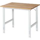 Table de travail RAU, plateau en hêtre, l. 1000 x P 800 x H 760-1080 mm