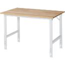 Table de travail RAU, plateau en hêtre, l. 1250 x P 800 x H 760-1080 mm