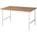 Table de travail RAU, plateau en hêtre, l. 1500 x P 1000 x H 760-1080 mm