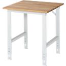 Table de travail RAU, plateau en hêtre, l. 750 x P 800 x H 760-1080 mm