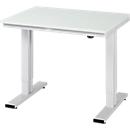 Table de travail série adlatus 300, plateau mélaminé, l. 1000 x P 800 x H 720 – 1120 mm