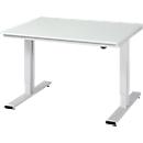 Table de travail série adlatus 300, plateau mélaminé, l. 1250 x P 1000 x H 720 – 1120 mm