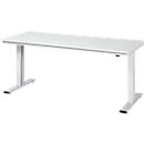 Table de travail série adlatus 300, plateau mélaminé, l. 2000 x P 800 x H 720 – 1120 mm
