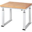 Table de travail série adlatus 600, 1000 x 900 x 740-1140 mm, plateau en hêtre massif
