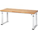 Table de travail série adlatus 600, 2000 x 700 x 740-1140 mm, plateau en hêtre massif