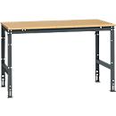 Table de travail UNIVERSAL Standard Manuflex, 1500 x 1000 mm, multiplex nature, anthracite