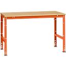 Table de travail UNIVERSAL Standard Manuflex, 1500 x 1000 mm, multiplex nature, orangé rouge