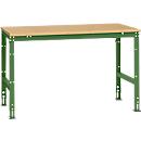 Table de travail UNIVERSAL Standard Manuflex, 1500 x 1000 mm, multiplex nature, vert réséda