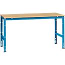 Table de travail UNIVERSAL Standard Manuflex, 1750 x 1000 mm, multiplex nature, bleu clair