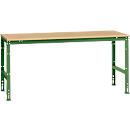 Table de travail UNIVERSAL Standard Manuflex, 2000 x 1000 mm, multiplex nature, vert réséda