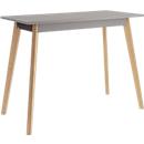 Table haute BALWOO, cadre en chêne à 4 pieds, panneaux d'aggloméré enduits, L 1400 x P 700 x H 1050 mm, graphite 