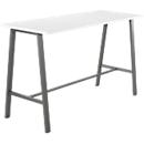 Table haute Meeting Point, rectangulaire, piétement en A, L 1750 x P 680 x H 1042 mm, blanc/anthracite