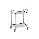 Table roulante à 2 ou 3 plateaux en acier inox. Capacité 100 kg