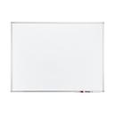 Tableau blanc Franken X-tra ! Line, montage mural en format vertical &amp; horizontal, émaillé blanc, antimicrobien, cadre en aluminium, magnétique, bac de rangement, L 1200 x H 900 mm, SC3803