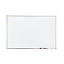 Tableau blanc Franken X-tra ! Line, montage mural en format vertical &amp; horizontal, émaillé blanc, antimicrobien, cadre en aluminium, magnétique, bac de rangement, L 900 x H 600 mm, SC3802
