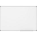 Tableau blanc MaulStandard - cadre alu - émaillé - l. 900 x H 600 mm - avec auget