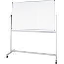 Tableau blanc mobile MAULstandard - utilisable des 2 côtés - émaillé - tableau pivotant - L 1500 x H 1000 mm - particulièrement résistant aux rayures