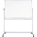 Tableau blanc mobile MAULstandard - utilisable des 2 côtés - émaillé - tableau pivotant - L 1800 x H 1200 mm - particulièrement résistant aux rayures