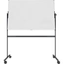 Tableau blanc pivotant et mobile - utilisable des 2 côtés - laqué - l. 1500 x H 1000 mm - châssis gris