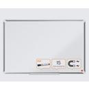 Tableau blanc Premium Plus nobo - cadre alu - émaillé - l. 900 x H 600 mm - avec auget